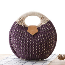 Load image into Gallery viewer, Rattan Bags, Wicker purse, shell bag, straw beach bag, beach bags, wicker bag, beach straw bag, crochet bags, Crossbody purse for evening, small shoulder bag for women, rattan bag, burgundy rattan bag, crossbody purse for women.
