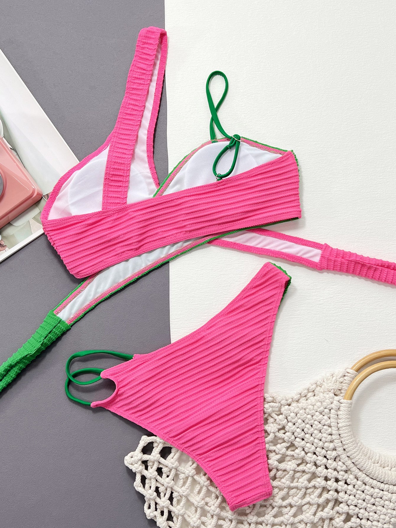 Swimsuit Bikini, Two tone bikini set, The Bikini, Two piece swimsuit, Bikini sets, Womens swimsuit, One shoulder bikini,  Cutout bikini, Micro Bikini, sexy micro bikini, two tone bikini, two piece bikini swimsuit, One shoulder bikini top