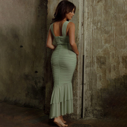 Bodycon maxi dress, bandage dress, Bandage Bodycon Dress, Ruffle Ruched Bodycon Maxi dress, Ruched Bodyon Dress, Ruched dress with mermaid hem, Bodycon Maxi Dress, Ruched Cocktail Dress, Long ruffle Maxi Dress, Ruched Mermaid Dress, Ruched Dress with ruched bodice, Ruffle Ruched Maxi, green Ruched Dress, green ocktail party dress, cocktail dresses, sexy party dresses.