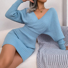 Load image into Gallery viewer, Bodycon Sweater Dress, Womens Jumper Dress, Spring Sweater Dress, Batwing Dress. Mini sweater dress, plus size sweater dress, Cable Knit mini sweater dress, Sweater Dress, Bodycon Dress, womens ugly christmas sweater dress