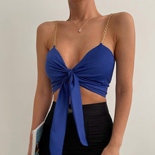 Load image into Gallery viewer, bralette top, bra top, Blue Bralette, blue bra top, blue tube top, knot front crop top, blue crop top, blue bralette top