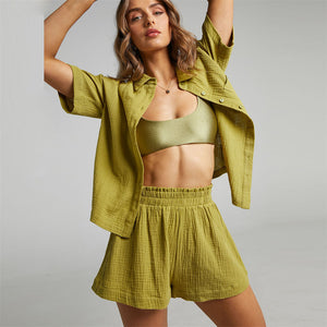 Two Piece Lounge Sets, matching set outfits, shirt and shorts coord, two piece sets women, summer on matching sets women, shorts co ord set womens, co ord set, pants and top co ord, shorts co ord set womens, lounge co ords sets, ladies co ord short sets, outfits two piece sets, hot booty shorts, summer season clothing, coord and sets, green co ord, green 2 piece sets women.