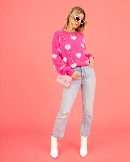 women's winter holiday crew neck sweater, pink sweater, sweater top, colorblock sweater, Womens Ugly Christmas Sweater, cute xmas outfits, womens jumper, pink jumper 