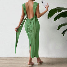 Load image into Gallery viewer, Women  Clothing Autumn Winter Sexy Backless Slim Fit Bag Sling Party Dress