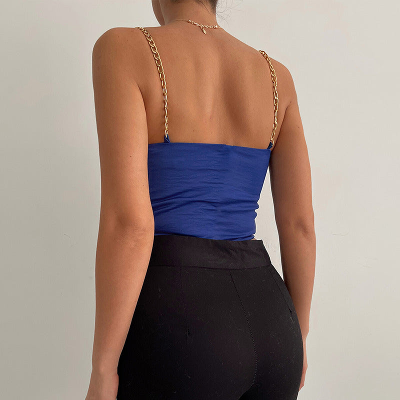 Knotty you Slim Fit Backless Strap Bralette Top, Tube Top