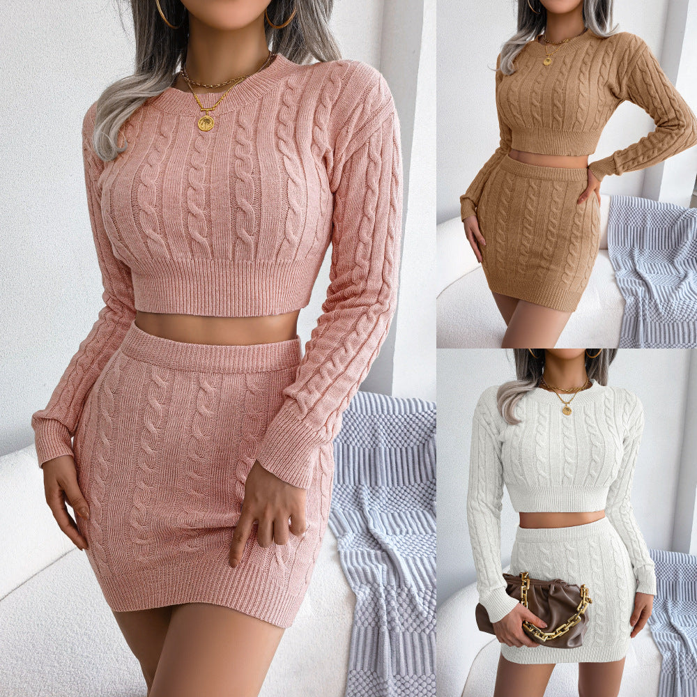 Two Piece Sweater Dress, Knitted Co-ord Set, Knotted co ord, Two piece sweater skirt set, Two-Piece Outfit Set, Slinky Co-ord, Two piece Sweater Dress, Knitted Co-ord Set, Co-ord for women,  Crop Top and Mini Skirt co-ord, Knitted Co-ord Set, bodycon sweater dress,