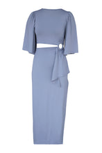 Load image into Gallery viewer, Summer Sexy Cutout Split Cocktail Slimming Short Sleeve Dress Irregular Asymmetric Pleating Dress