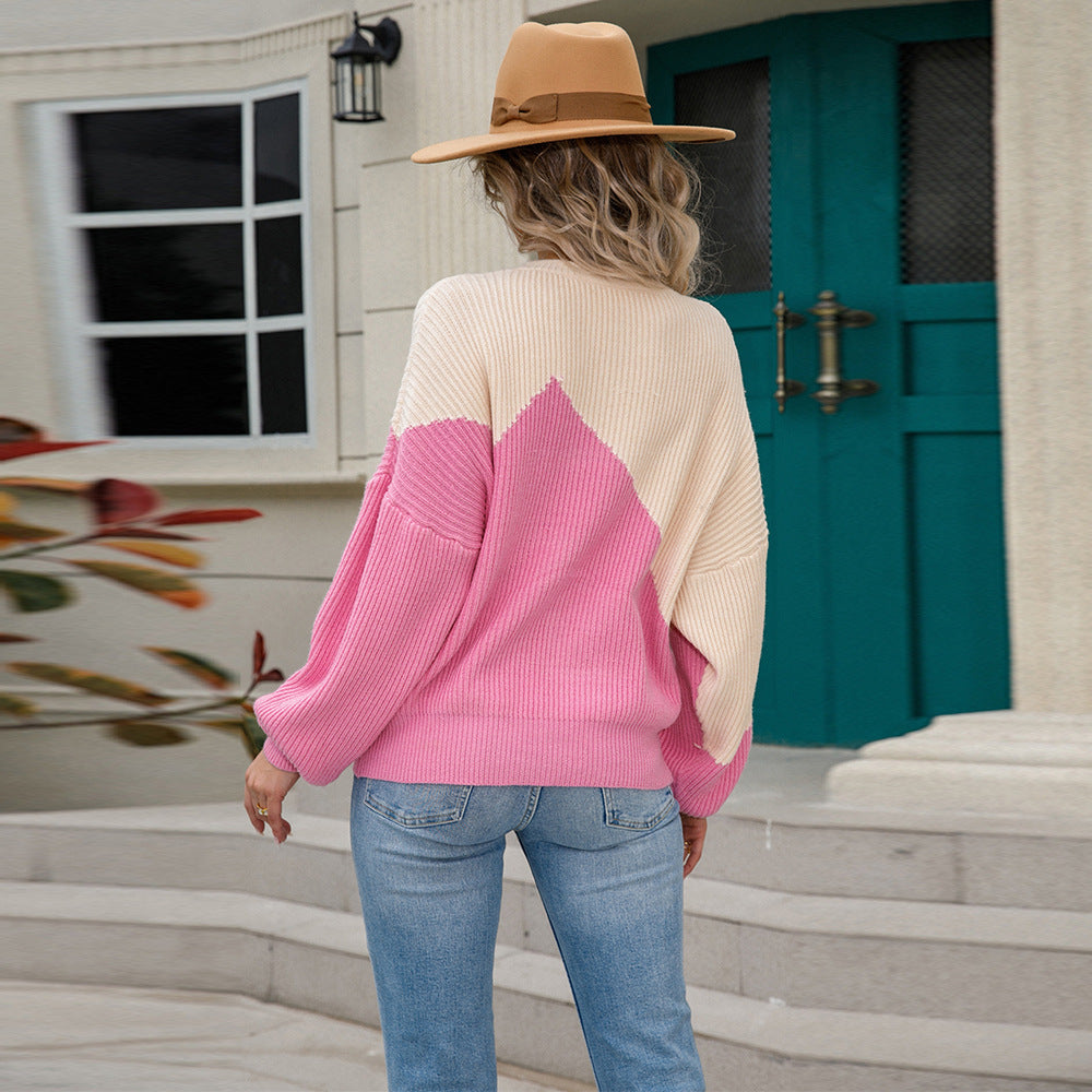 Colorblock sweater, Womens winter jumpers, crew neck sweater top, batwing sleeves sweater, womens wool jumper, sweater tops for leggings, sweater pullover, women oversized pullover, women pullover sweater, chunky cardigan, wool knitwear, holiday sweaters womens, ladies wool jumpers, women knitted sweater, womens wool coats & jackets, pink sweater top, brown color block cardigan, amazon colorblock sweater, pink color block cardigan