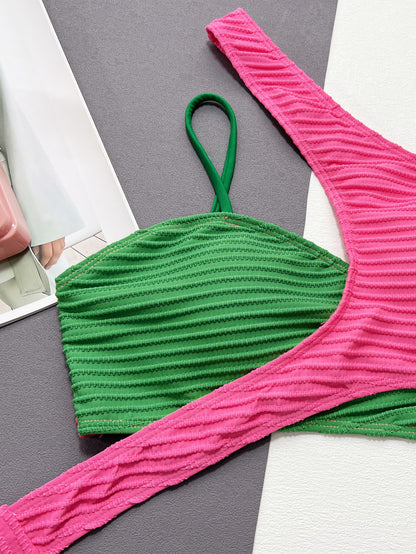 Swimsuit Bikini, Two tone bikini set, The Bikini, Two piece swimsuit, Bikini sets, Womens swimsuit, One shoulder bikini,  Cutout bikini, Micro Bikini, sexy micro bikini, two tone bikini, two piece bikini swimsuit, One shoulder bikini top, color block bikini, womens swimwear, beachwear.