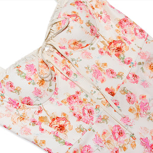 Summer Women Clothing Floral Slip Dress Sexy Backless Slit Mid Length Vacation Dress for Women