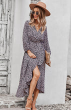 Load image into Gallery viewer, Floral Wrap Maxi Dress, Long Maxi dress, Maxi formal Dresses &amp; Gowns, ruffled maxi dress, cute winter brunch outfits, tiered ruffle dress, fall flowy maxi dress, stylish frock dress, casual Friday outfits, tie waist smock dress, elegant bohemian floral maxi dress, one piece long maxi dress, maxi long dress for women sexy.