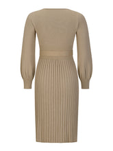 Load image into Gallery viewer, Lululemon sweater dress, Polo Sweater Dress, Pleated Sweater Dress, Two Piece Skirt Set, Blazer Dress, Pleated Jumper Dress, Sweater Dress, Knitted jumper dress, cute holiday party outfits. cute brunch outfits winter, Prom &amp; Homecoming, cute warm fall outfits, knitted Christmas pleated party dress, black sweater dress.