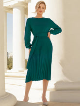 Load image into Gallery viewer, Lululemon sweater dress, Polo Sweater Dress, Pleated Sweater Dress, Two Piece Skirt Set, Blazer Dress, Pleated Jumper Dress, Sweater Dress, Knitted jumper dress, cute holiday party outfits. cute brunch outfits winter, Prom &amp; Homecoming, cute warm fall outfits, knitted Christmas pleated party dress, green sweater dress.
