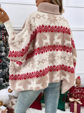 Load image into Gallery viewer, Women&#39;s Christmas Turtleneck Pullover, Womens Elk Snowflake Ugly Christmas Sweater, women&#39;s Christmas jumper, Batwing Sweater,  Cute xmas outfits, Christmas Pullover women, Cute casual christmas outfits, Holiday sweater, xmas life ugly sweater, Oversized Knit Sweater, women&#39;s Christmas sweater with snowflakes, christmas sweater women near me, ladies knitted jumper, women&#39;s festive sweater, classy ugly christmas sweater,  red ugly christmas sweater for women, cute xmas outfits.