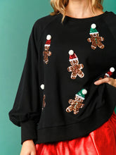 Load image into Gallery viewer, Womens Sequin Sweatshirt, Sequin Christmas Sweater, Womens crew neck jumper, Christmas Pullover women, sparkly sweaters for the holidays, sparkly christmas sweater, plus size christmas sweatshirt.