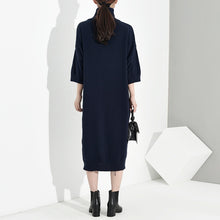 Load image into Gallery viewer, Turtleneck dress | oversized sweater dress | Turtleneck Midi Dress