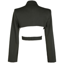 Load image into Gallery viewer, women split black jacket
