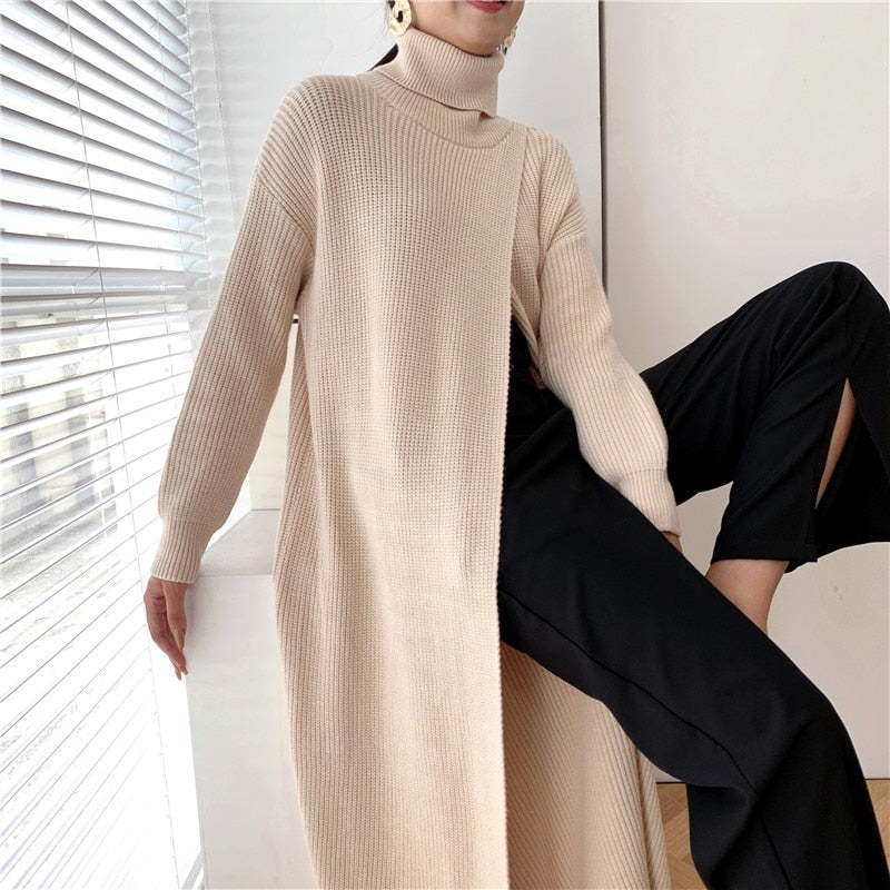 Pullover Jacket, beige Turtleneck pullover, turtleneck sweater