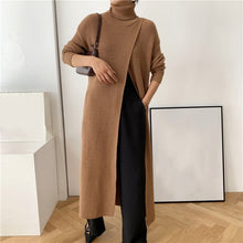 Load image into Gallery viewer, Pullover Jacket, brown Turtleneck pullover,  brown turtleneck sweater 