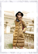 Load image into Gallery viewer, Long Puffer Coat, Ladies down coat, Parka Jacket,Women&#39;s down jacket, Women&#39;s down coats and jackets,Women&#39;s winter coats and jackets, womens outerwear, ladies down jacket, women&#39;s down jacket, double sided parka, women&#39;s long black puffer coat, Plus size Parka coat.