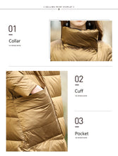 Load image into Gallery viewer, women&#39;s down coats and jackets, long padded coat, double sided parkaparka jacket, long puffer coat, down parka women, long grey puffer coat, Women&#39;s down coats and jackets,Women&#39;s winter coats and jackets, womens outerwear, ladies down jacket, women&#39;s down jacket, ladies down coat, Plus size Parka coat.
