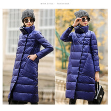 Load image into Gallery viewer, Long Puffer Coat, Parka Jacket,Women&#39;s down jacket, black parka, Women&#39;s down coats and jackets, Women&#39;s winter coats and jackets, ladies down jackets,Long Puffer Coat, Parka Jacket,Women&#39;s down jacket, black parka coat, women&#39;s outerwear, women&#39;s long black puffer coat, ladies down coat, navy blue parka womens, plus size coats and jackets