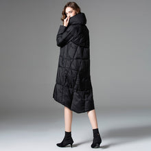 Load image into Gallery viewer, Long Puffer Coat, Down Jacket women, Parka for women, black puffer coat, women&#39;s long coat, women&#39;s outerwear, women&#39;s black parka, women&#39;s parka