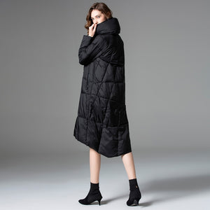 Long Puffer Coat, Down Jacket women, Parka for women, black puffer coat, women's long coat, women's outerwear, women's black parka, women's parka