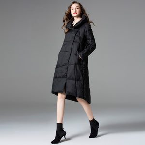 Long Puffer Coat, Down Jacket, Parka for women, black puffer coat, women's long coat, women's outerwear, women's black parka 