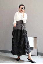 Load image into Gallery viewer, Pleated Colorblock Maxi Dress, maxi dress, patchwork dress